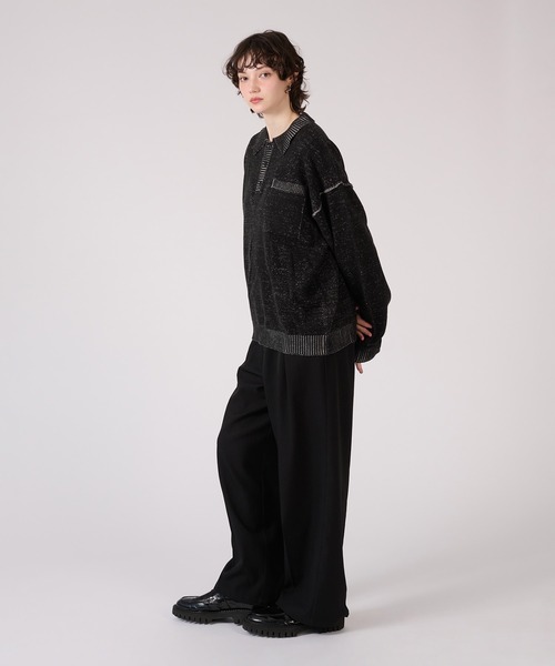 「ONCILY」 長袖ニット LARGE ベージュ メンズ_画像8