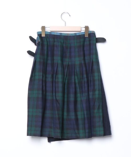 「O'NEIL of DUBLIN」 チェック柄スカート 42 グリーン レディース_画像2