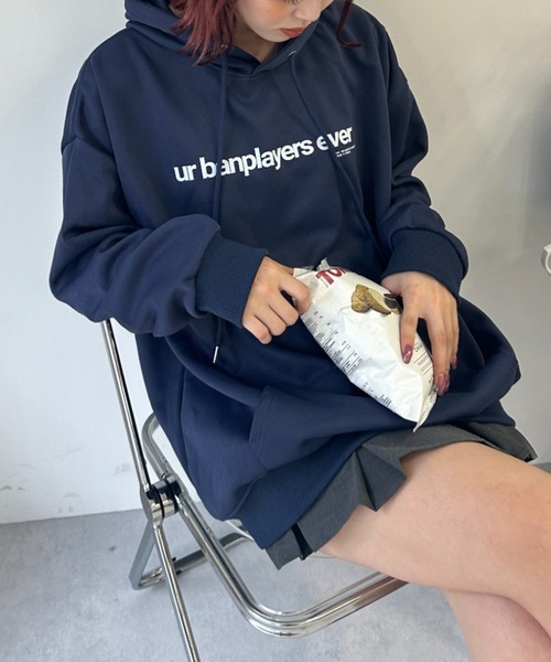 「Ada.」 プルオーバーパーカー 2XL ネイビー レディース_画像4