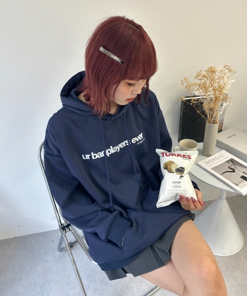 「Ada.」 プルオーバーパーカー 2XL ネイビー レディース_画像9