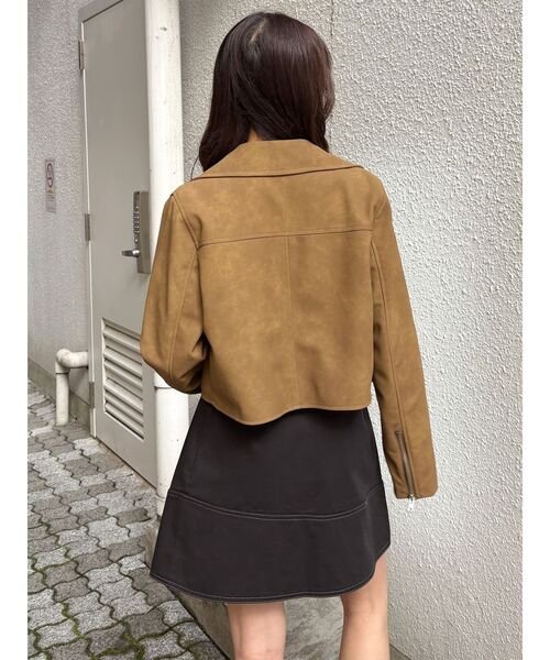 MURUA（ムルーア） レザージャケット ライダース コンパクトフェイク