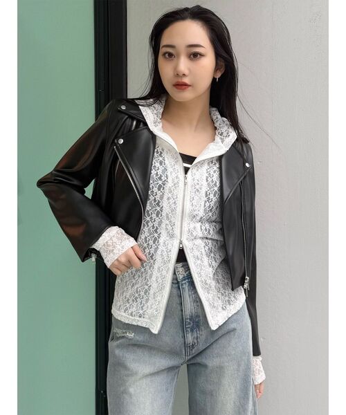 MURUA（ムルーア） レザージャケット ライダース コンパクトフェイク