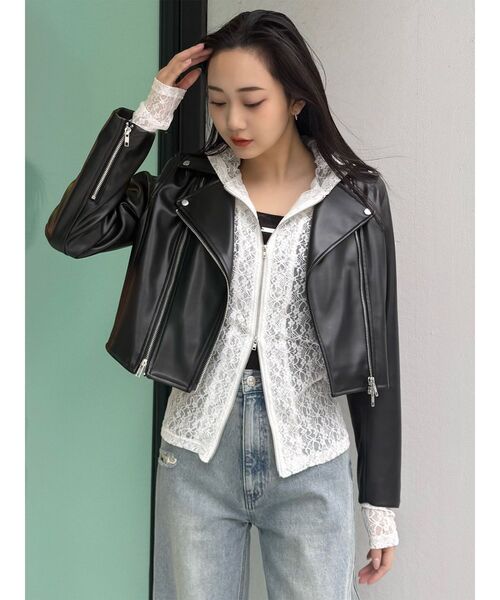 MURUA（ムルーア） レザージャケット ライダース コンパクトフェイク