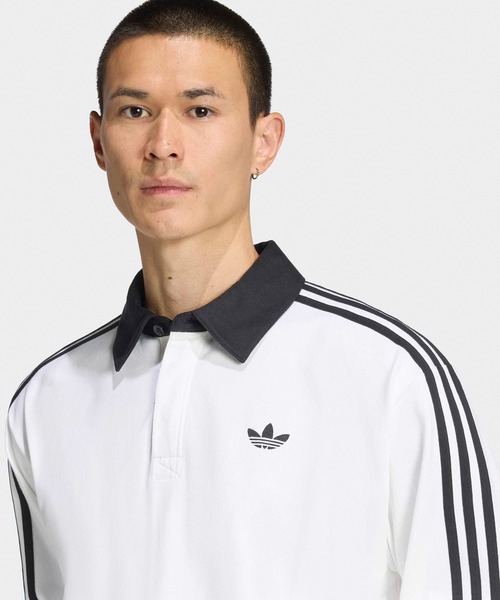 adidas（アディダス） ポロシャツ 3-STRIPS RUGBY LOGO POLO SHIRTS