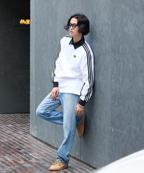 adidas（アディダス） ポロシャツ 3-STRIPS RUGBY LOGO POLO SHIRTS