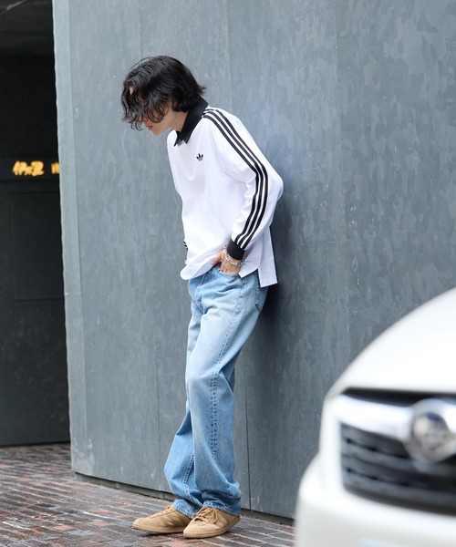 adidas（アディダス） ポロシャツ 3-STRIPS RUGBY LOGO POLO SHIRTS