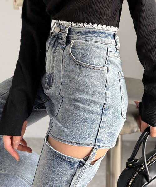 mily bilet ブーツカットデニムパンツ X-LARGE ブラック系その他2