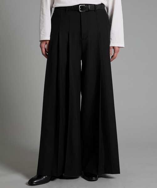 VELNUS ワイドパンツ スラックス 「VELNUS」Asymmetric tuck pleat