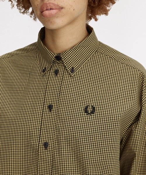 タグ付き　フレッドペリー　シャツ　ブラウス　チェック柄 FRED PERRY - タグ付き フレッドペリー シャツ ブラウス チェック柄の