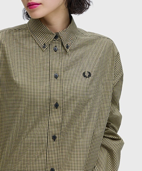 タグ付き　フレッドペリー　シャツ　ブラウス　チェック柄 FRED PERRY - タグ付き フレッドペリー シャツ ブラウス チェック柄の