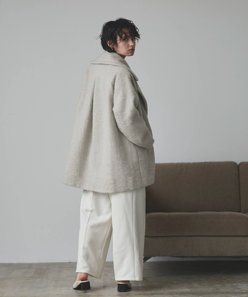 「LIAN」 ピーコート FREE アイボリー レディース_画像2