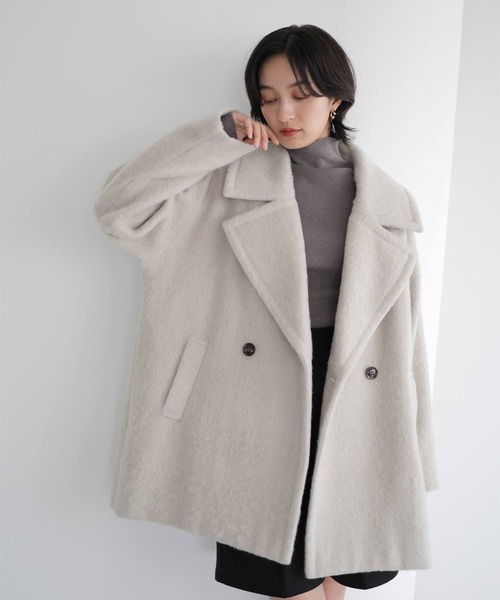 「LIAN」 ピーコート FREE アイボリー レディース_画像5