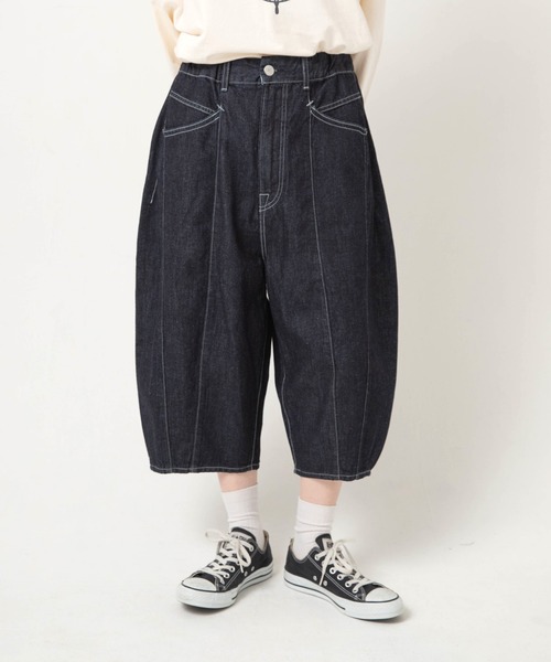URCH RNA ワイドパンツ パンツ R4432 オブリークラインのひざ下パンツ