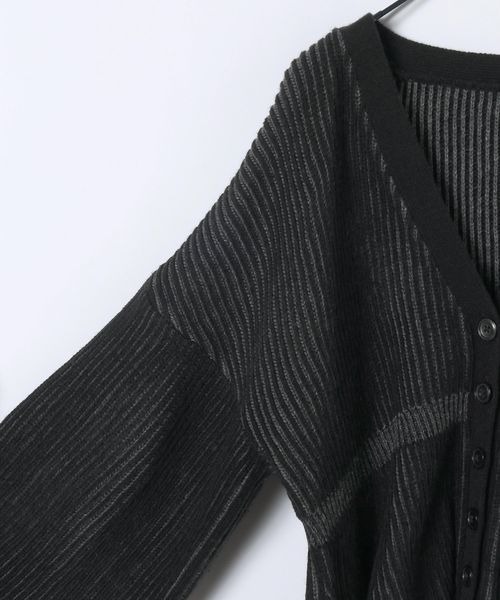 「JEANASIS」 ニットカーディガン FREE グレー レディース_画像8