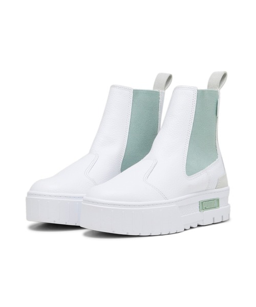 「PUMA」 ショートブーツ 22.0cm オフホワイト レディース_画像6