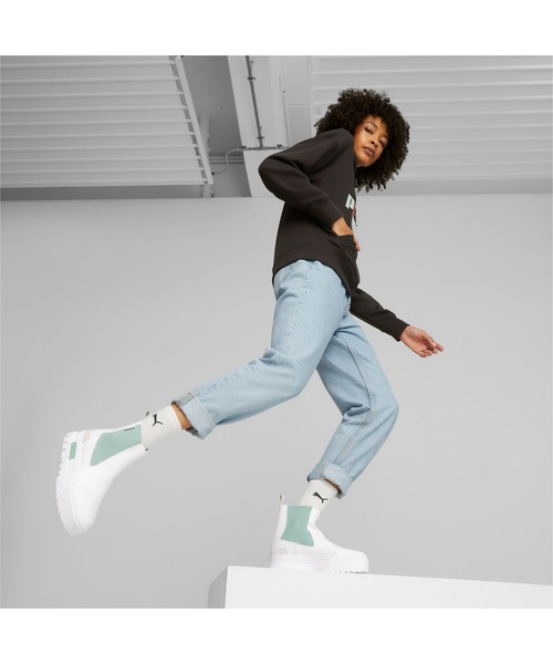 「PUMA」 ショートブーツ 22.0cm オフホワイト レディース_画像8