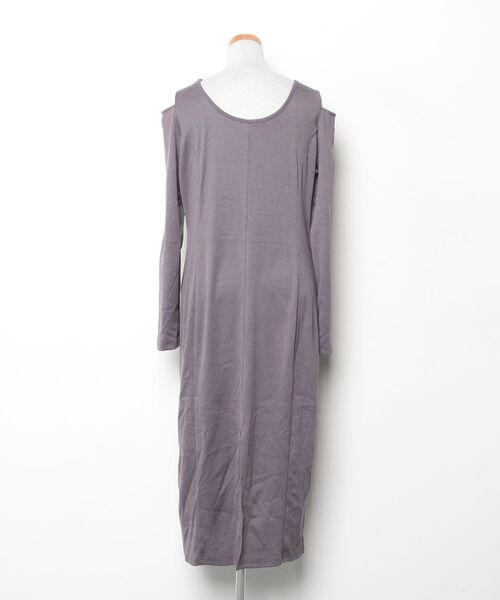 「JUNOAH」 長袖ワンピース X-LARGE グレー レディース_画像2