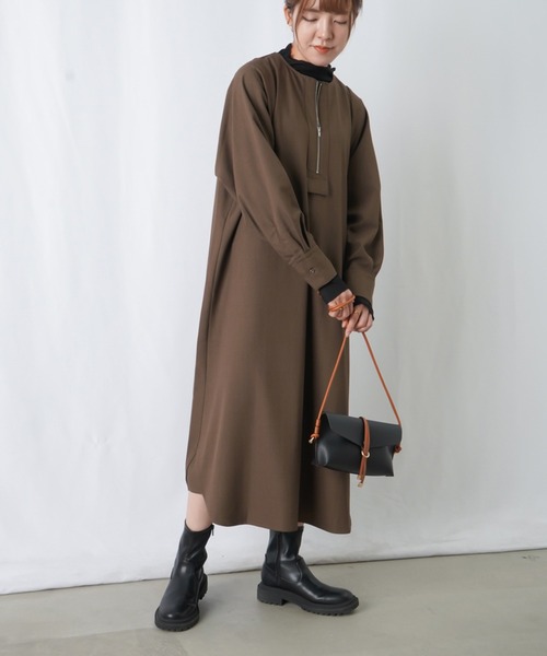 「LUCA/LADY LUCK LUCA」 長袖ワンピース FREE オレンジ レディース_画像2