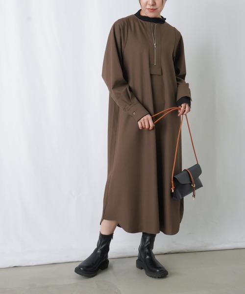 「LUCA/LADY LUCK LUCA」 長袖ワンピース FREE オレンジ レディース_画像5