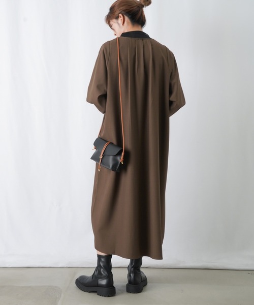 「LUCA/LADY LUCK LUCA」 長袖ワンピース FREE オレンジ レディース_画像9