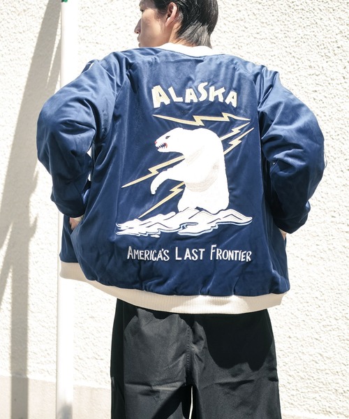 HOUSTON VELVETEEN SOUVENIR JACKET スカジャン VELVETEEN SOUVENIR JACKET (TIGER) ｜ HOUSTON-BOOK