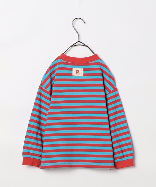 p.premier（ピードットプルミエ） tシャツ 先染めボーダー長袖Tシャツ