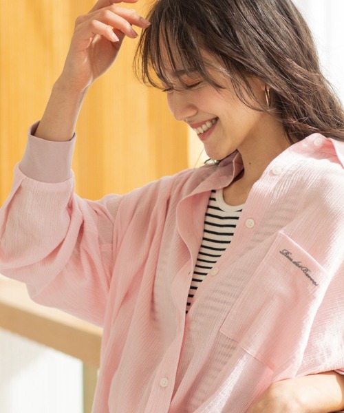 SHOO・LA・RUE（シューラルー） ブラウス シャツ お袖リブ楊柳オーバー