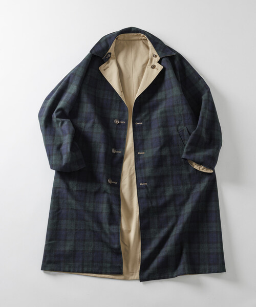 「FREAK'S STORE」 ステンカラーコート MEDIUM ベージュ メンズの画像