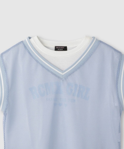 RICH MIX（リッチミックス） tシャツ メッシュベストロゴアンサンブル