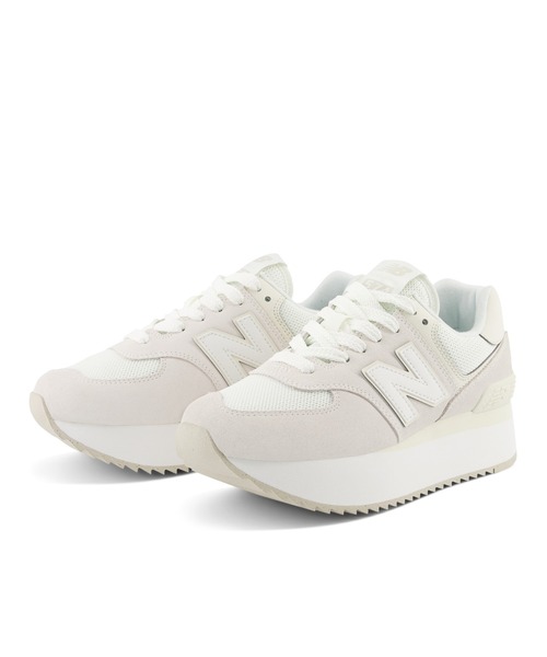 「New Balance」 シューズ 22.5cm ライトブラウン レディース