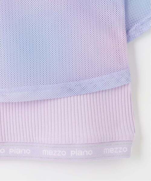 mezzo piano tシャツ 肩開きメッシュTシャツ ＆タンクトップセット