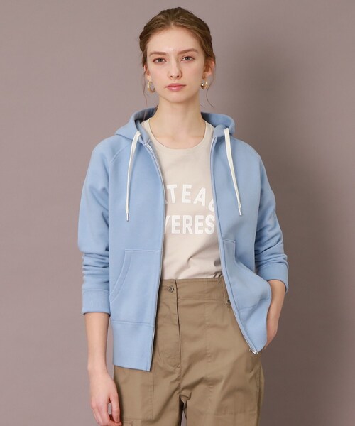 「DRESSTERIOR」 ジップアップパーカー 38 ライトブルー レディース_画像7