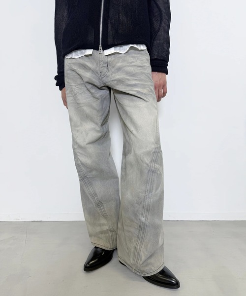 ジーンズ 3D TWISTED WIDE LEG JEANS メンズの画像