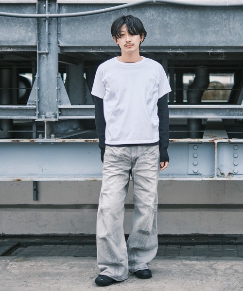ジーンズ 3D TWISTED WIDE LEG JEANS メンズの画像
