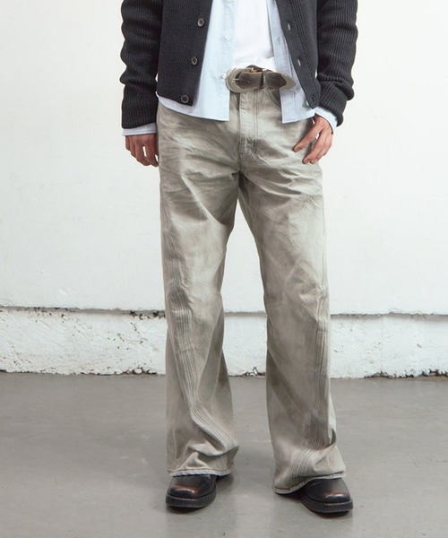 ジーンズ 3D TWISTED WIDE LEG JEANS メンズの画像