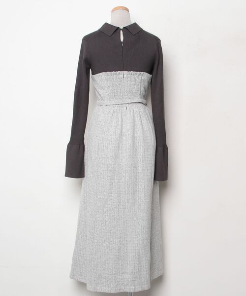 「POLO BCS」 ニットワンピース SMALL チャコールグレー レディース_画像2