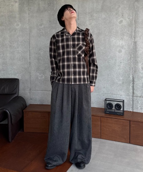 「SINSS」 長袖シャツ SMALL ブラック メンズ_画像9