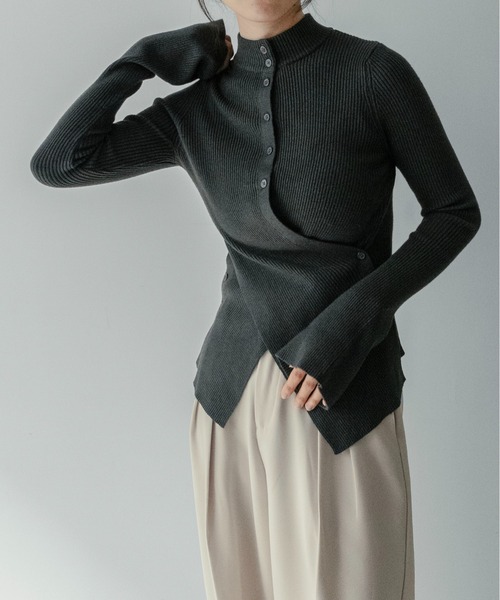 「on:nue」 7分袖ニットカーディガン FREE オートミール レディース_画像9