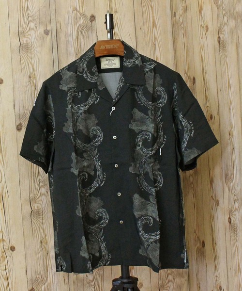 AVIREX（アヴィレックス） 七分袖 アロハシャツ シャツ ALOHA SHIRT