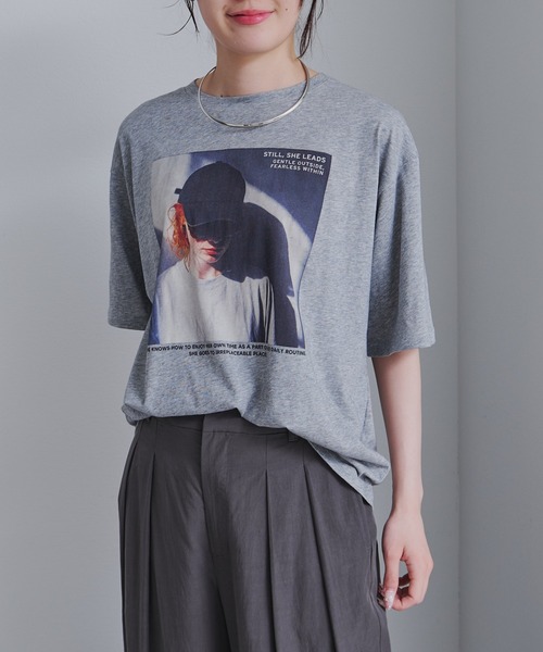 pual ce cin tシャツ 半袖 レディーフォトプリントTシャツ レディース