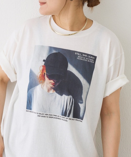 pual ce cin tシャツ 半袖 レディーフォトプリントTシャツ レディース