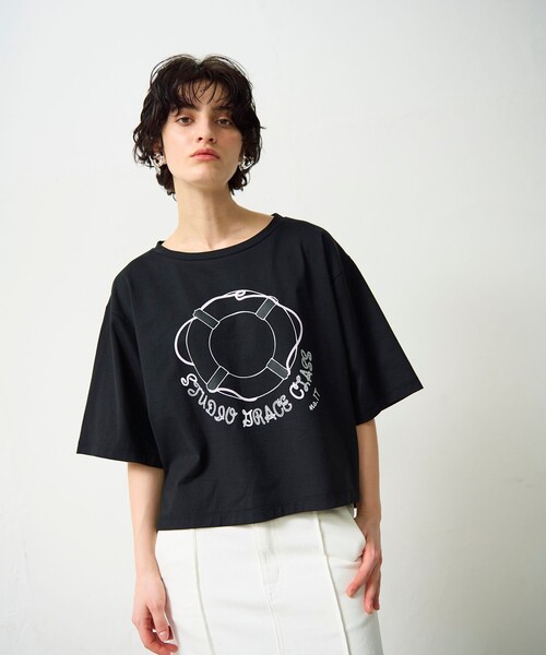 「GRACE CONTINENTAL」 半袖Tシャツ 36 ホワイト レディース_画像8