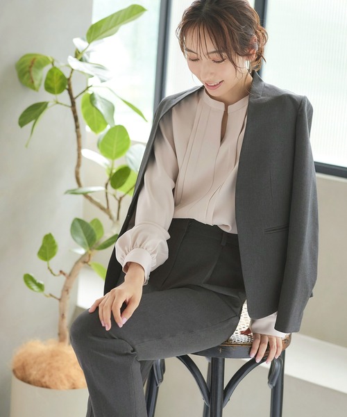 タグ付き未使用⭐︎RUIRUE BOUTIQUE パンツスーツセット　グレー　L RUIRUE BOUTIQUE（ルイルエブティック） パンツスーツ L グレー