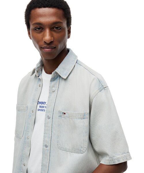 TOMMY JEANS（トミー・ジーンズ） シャツ 半袖 デニムショートスリーブ