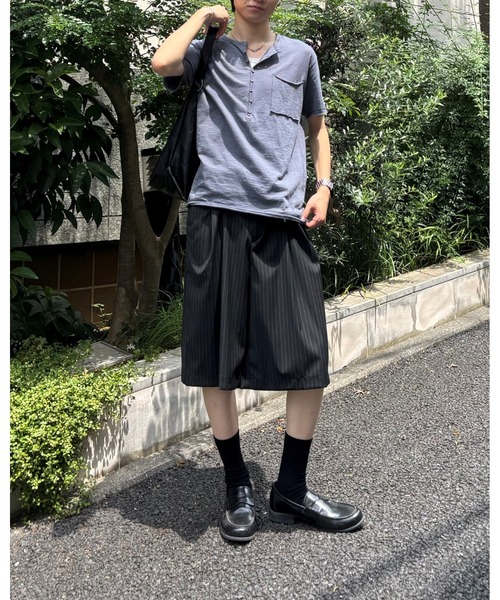 Chikashitsu+（チカシツプラス） ワイドパンツ ハーフパンツ
