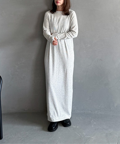 「feepur」 長袖ワンピース 2T ブラック レディース_画像6
