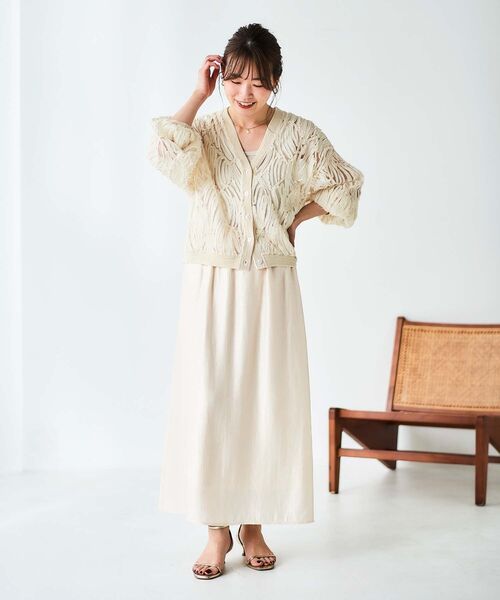 「le.coeur blanc」 カーディガン 38 アイボリー レディース_画像7