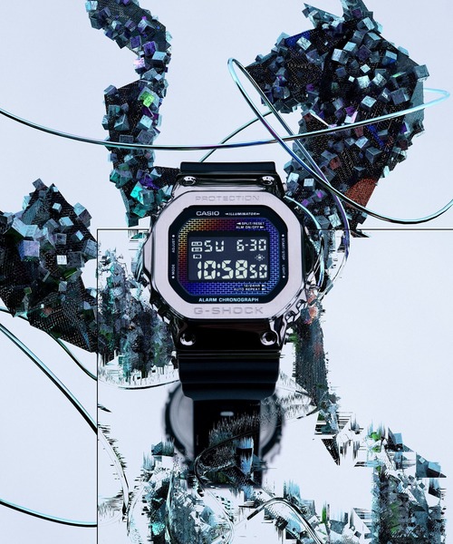G-SHOCK 「G-SHOCK」 デジタル腕時計 FREE ブラック×シルバー メンズ