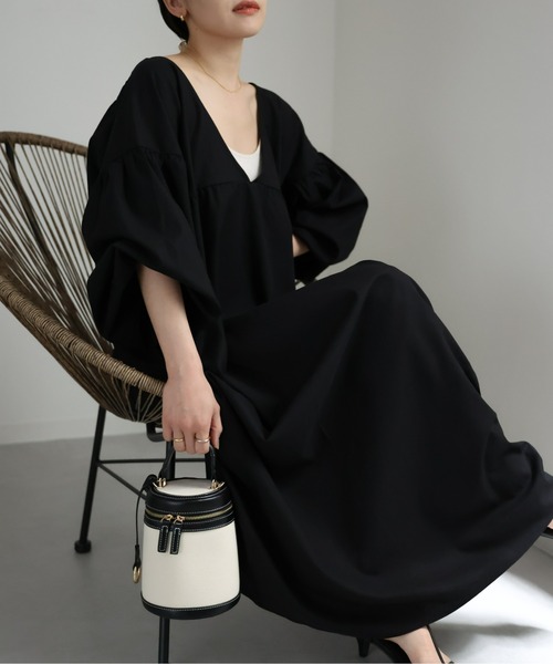 ワンピース 前後2way Vネックバルーンスリーブワンピース Zozo限定アイテム Zozotown Paypayモール店 通販 Paypayモール