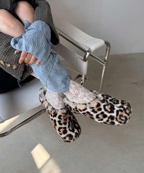 SANSeLF（サンセルフ） シューズ レオパード ファーサボ「SANSeLF